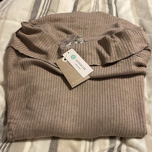 NWT Stitch Fix Evolution Buckskin Heather Thick Long Sleeve Top Sz 3X Soft Cozy - Picture 7 of 10